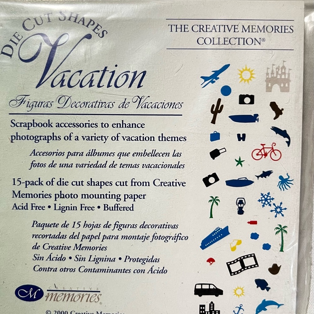 Creative Memories Die Cut Shapes - Vacation Theme